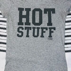 PINK Victoria's Secret Gray 'Hot Stuff' Tee